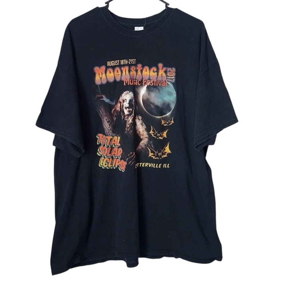 MOONSTOCK 2017 Ozzy Total Solar Eclipse Music Festival Graphic tee Black